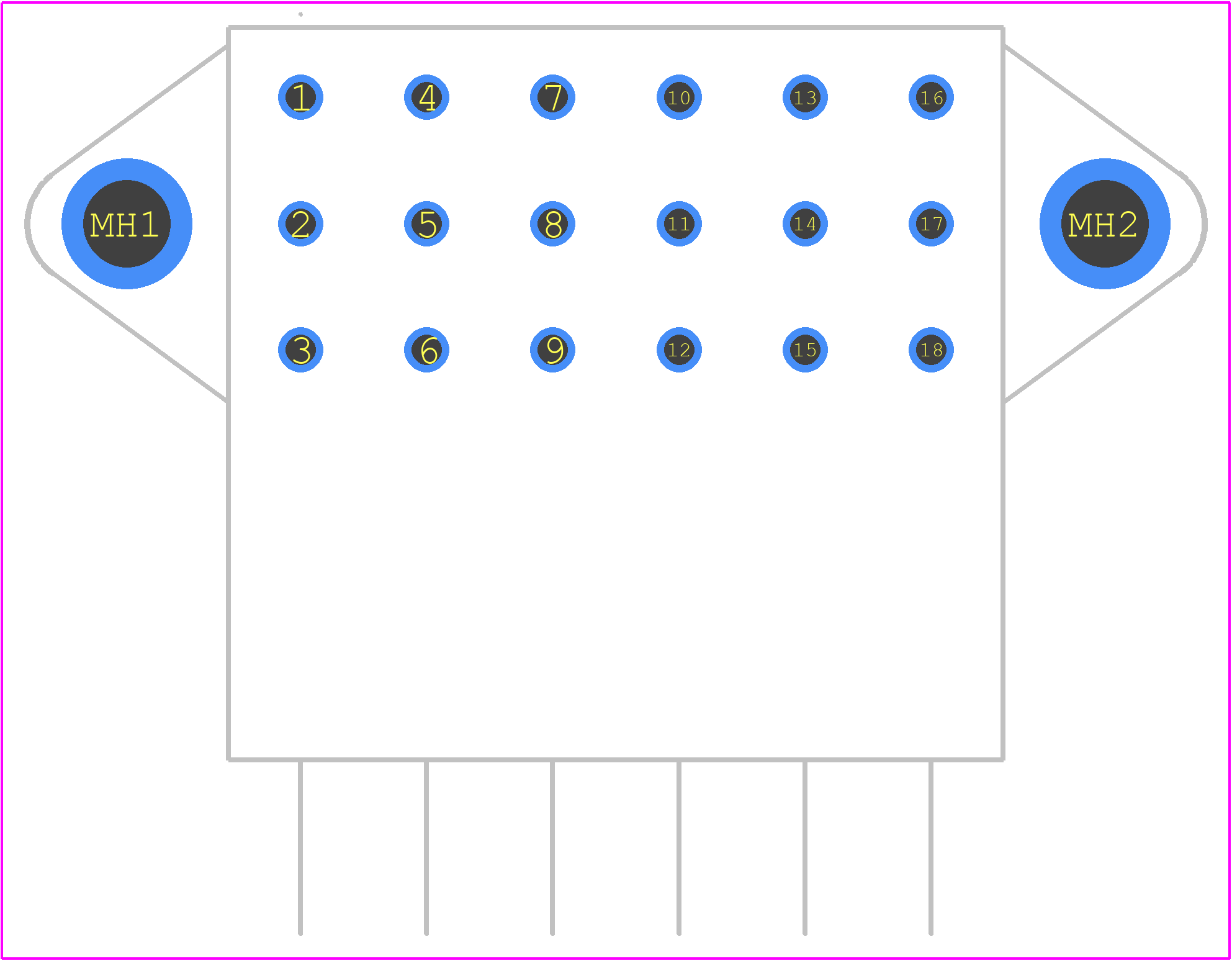 SMS18GE6 - Souriau PCB footprint - Other - Other - SMS18GE6-2