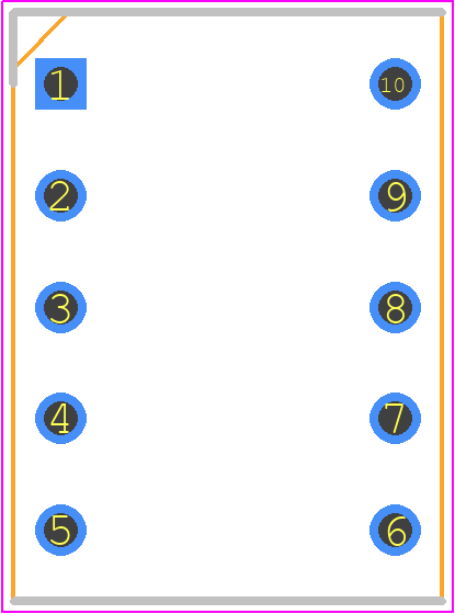 HDSP-F201 - Avago Technologies PCB footprint - Dual-In-Line Sockets - Dual-In-Line Sockets - 10-DIP (0.200", 5.08mm)