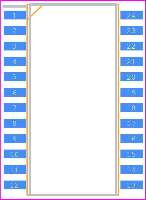 MTS2916A-LGC1 - Microchip PCB footprint - Small Outline Packages - Small Outline Packages - SOP 24L