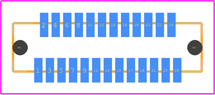 DF9A-25P-1V(22) - Hirose PCB footprint - Other - Other - DF9A-25P-1V(22)-2