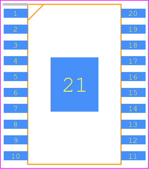 OPA569AIDWPRG4 - Texas Instruments PCB footprint - Small Outline Packages - Small Outline Packages - DWP (R-PDSO-G20)_1