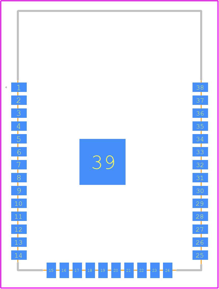 ESP-32S - Olimex Ltd. PCB footprint - Other - Other - 18mm x 25.5mm x 2.9mm