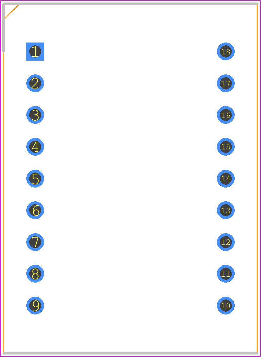 PSC08-11GWA - Kingbright PCB footprint - Dual-In-Line Sockets - Dual-In-Line Sockets - PSC08-11YWA