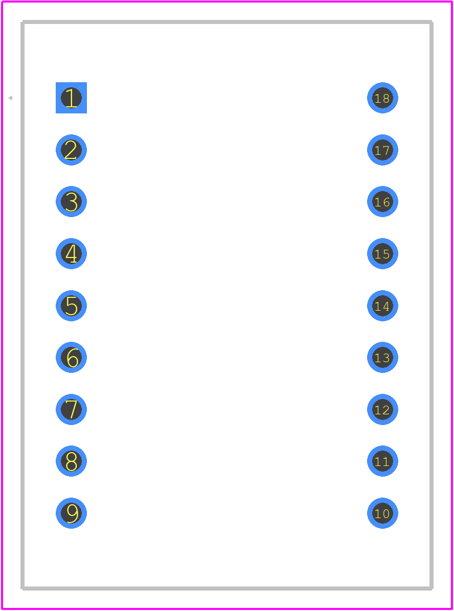 PSC08-11YWA - Kingbright PCB footprint - Other - Other - 18-DIP_2025-2