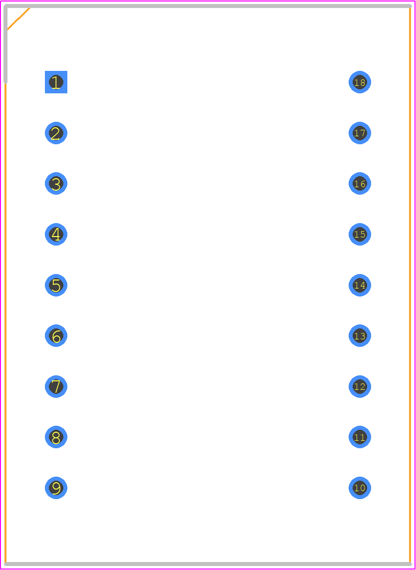 PSC08-12YWA - Kingbright PCB footprint - Dual-In-Line Sockets - Dual-In-Line Sockets - PSC08-12YWA