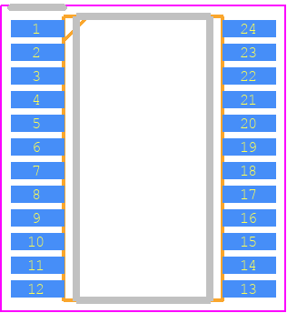 ATF750CL-15XU - Microchip PCB footprint - Small Outline Packages - Small Outline Packages - 24X – TSSOP