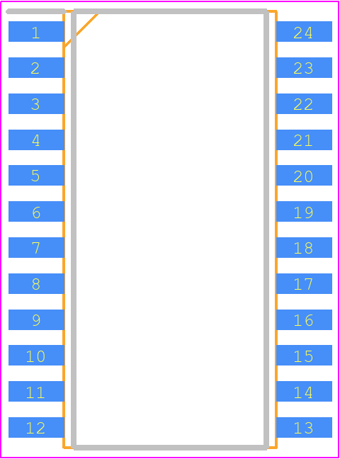 74HC4514DB,112 - Nexperia PCB footprint - Small Outline Packages - Small Outline Packages - SO24 (SOT137-1)