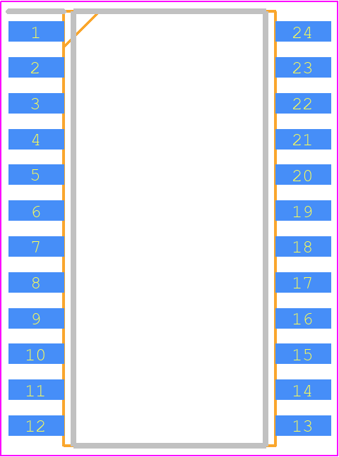 74HC4514DB,118 - Nexperia PCB footprint - Small Outline Packages - Small Outline Packages - SO24 (SOT137-1)