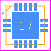 QPA2626 - Qorvo PCB footprint - Quad Flat No-Lead - Quad Flat No-Lead - QPA2237