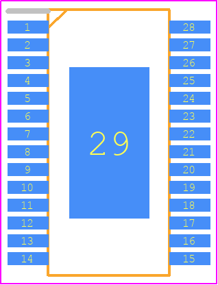 BD68720EFV-E2 - ROHM Semiconductor PCB footprint - Small Outline Packages - Small Outline Packages - HTSSOP-B28-1