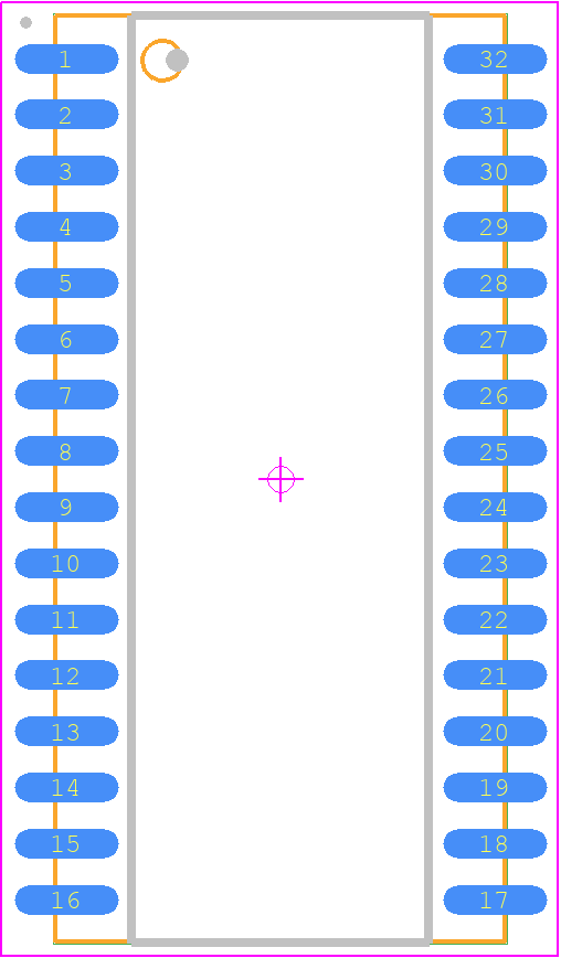 CY7C109D-10VXI - Infineon PCB footprint - Other - Other - 32-pin SOJ (400 Mils) V32.4 (Molded SOJ V33) Package Outline, 51-85033