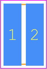 LTR50UZPJ104 - ROHM Semiconductor PCB footprint - Resistor Chip - Resistor Chip - LTR50_(0.58height)