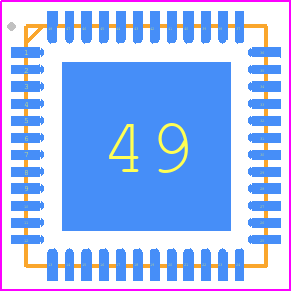 ATWINC3400A-MU-Y - Microchip PCB footprint - Quad Flat No-Lead - Quad Flat No-Lead - ATWINC3400 QFN48