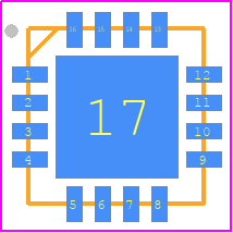 AS5055A-BQFT - ams OSRAM PCB footprint - Quad Flat No-Lead - Quad Flat No-Lead - 16-pin QFN