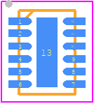 LT3050EDDB-3.3#TRMPBF - Analog Devices PCB footprint - Small Outline No-lead - Small Outline No-lead - DDB Package 12-Lead Plastic DFN (3mm × 2mm)-4