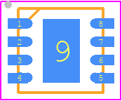 2EDN7523GXTMA1 - Infineon PCB footprint - Small Outline No-lead - Small Outline No-lead - 2EDN7524GXTMA1