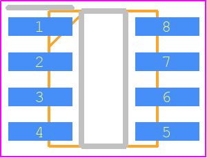 FOD8012 - onsemi PCB footprint - SOT23 (8-Pin) - SOT23 (8-Pin) - FOD8012