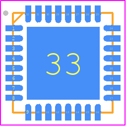 AD5544ACPZ-1-R2 - Analog Devices PCB footprint - Quad Flat No-Lead - Quad Flat No-Lead - CP-32-11 (LFCSP)