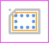 MAX4253EBC+T - Analog Devices PCB footprint - BGA - BGA - UCSP-10