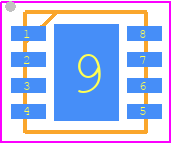 PIC12F1572-I/RF - Microchip PCB footprint - Small Outline No-lead - Small Outline No-lead - udfn