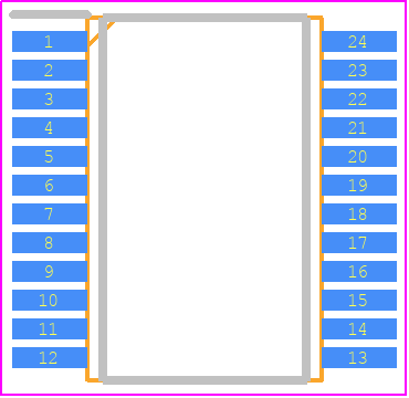 74HC4067DB,118 - Nexperia PCB footprint - Small Outline Packages - Small Outline Packages - SSOP24 (SOT340-1)