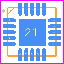 SN75LVCP412RTJT - Texas Instruments PCB footprint - Quad Flat No-Lead - Quad Flat No-Lead - RTJ(S-PWQFN-N20 )