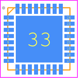 IQS333-0-QFR - Azoteq PCB footprint - Quad Flat No-Lead - Quad Flat No-Lead - IQS333 QFR