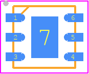 1EDN7512GXTMA1 - Infineon PCB footprint - Small Outline No-lead - Small Outline No-lead - PG-WSON-6-1