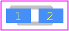 APTD1608SYCK - Kingbright PCB footprint - LED Moulded - LED Moulded - APTD1608SYCK 1.6 x 0.8 mm SMD Chip LED Lamp