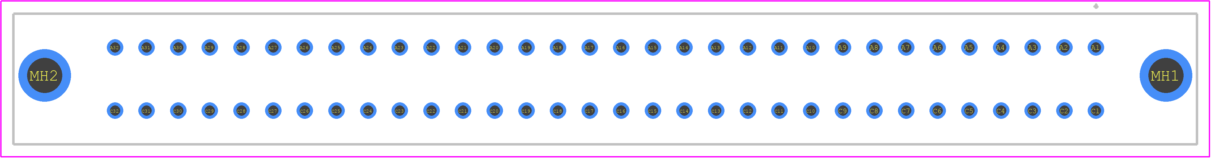 PCN10-64ACS-2.54DSA(72) - Hirose PCB footprint - Other - Other - PCN10-64ACS-2.54DSA(72)-1