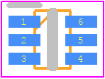 MAX8640ZEXT18+T - Analog Devices PCB footprint - SOT23 (6-Pin) - SOT23 (6-Pin) - X6S-1