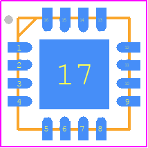 AD7879WACPZ-R5 - Analog Devices PCB footprint - Quad Flat No-Lead - Quad Flat No-Lead - 16-Lead Lead Frame Chip Scale Package [LFCSP_VQ] 4 mm × 4 mm, Very Thin Quad (CP-16-10)