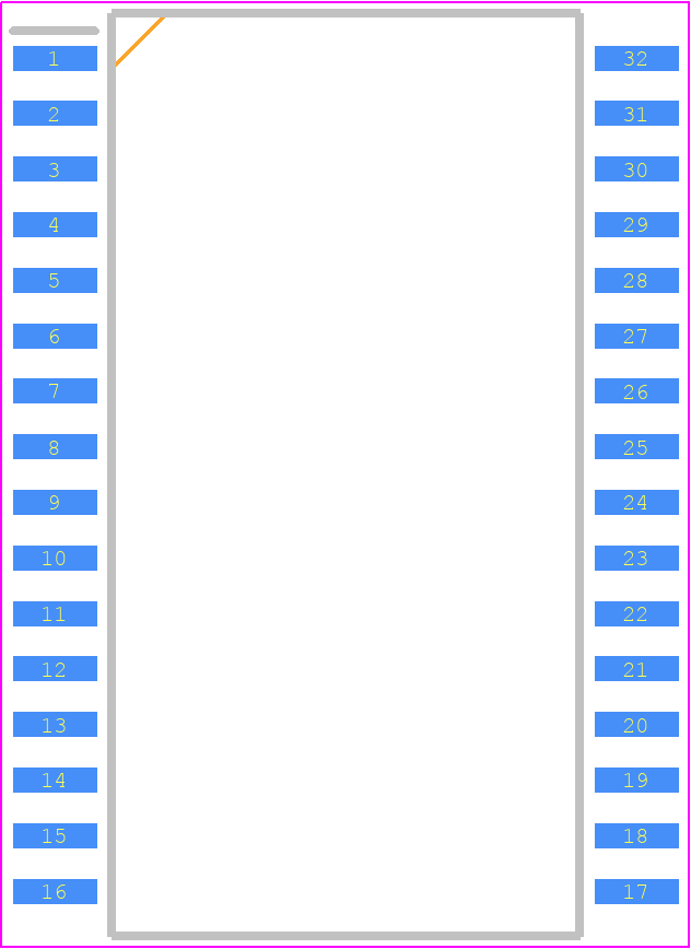 TC554001AF-70 - Toshiba PCB footprint - Small Outline Packages - Small Outline Packages - (SOP32-P-525-1.27)