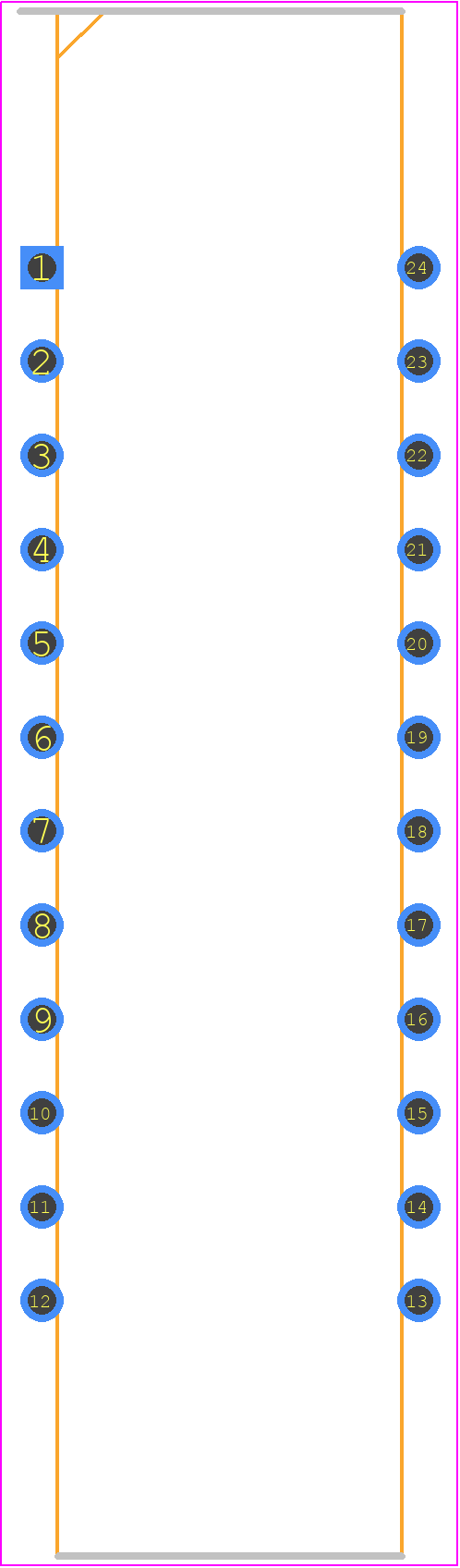 S11639-01 - Hamamatsu PCB footprint - Dual-In-Line Packages - Dual-In-Line Packages - S11639-01