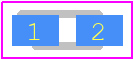 HSMD-C191 - Avago Technologies PCB footprint - LED Moulded - LED Moulded - 1.6mm x 0.8mm x 0.6mm