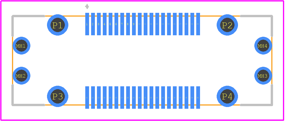 FX23-40S-0.5SV10 - Hirose PCB footprint - Other - Other - FX23-40S-0.5SV10-2