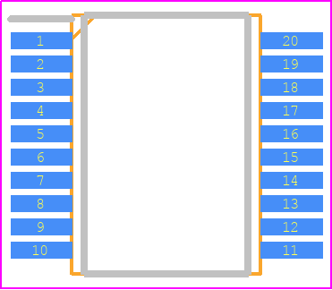 AD9283BRSZ-RL50 - Analog Devices PCB footprint - Small Outline Packages - Small Outline Packages - 20-Lead Shrink Small Outline Package (SSOP) (RS-20)