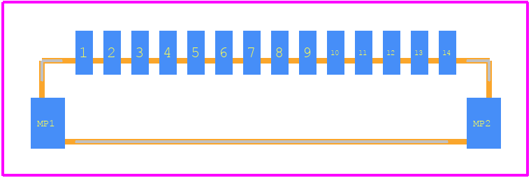 BM14B-SRSS-TB(LF)(SN) - JST (JAPAN SOLDERLESS TERMINALS) PCB footprint - Other - Other - BM14B-SRSS-TB(LF)(SN)-3