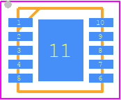S6AE101A0DGNAB000 - Infineon PCB footprint - Small Outline No-lead - Small Outline No-lead - VNE010