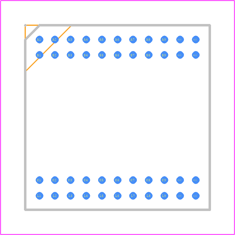 LTM2884CY#PBF - Analog Devices PCB footprint - BGA - BGA - CHIP SCALE BGA