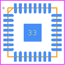 BQ4050RSMT - Texas Instruments PCB footprint - Quad Flat No-Lead - Quad Flat No-Lead - RSM0032A
