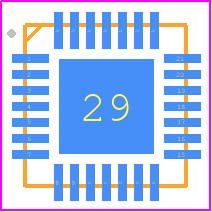 PIC16F18854-E/MV - Microchip PCB footprint - Quad Flat No-Lead - Quad Flat No-Lead - 28 UQFN