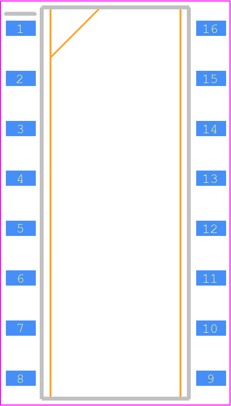 ILQ620-X009T - Vishay PCB footprint - Small Outline Packages - Small Outline Packages - SMD-16 option-9_1