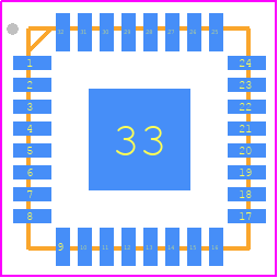 SI53301-B-GM - Silicon Labs PCB footprint - Quad Flat No-Lead - Quad Flat No-Lead - 32-QFN