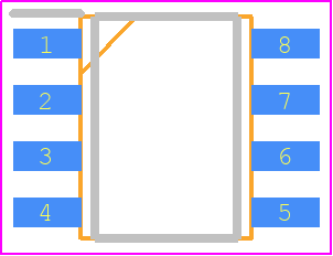 S-24CS08AFJ-TB-G - SII Semiconductor PCB footprint - Small Outline Packages - Small Outline Packages - SOP8J-D-PKG