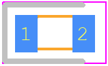 SM0805YCL - Bivar PCB footprint - LEDs Chip - LEDs Chip - SM0805
