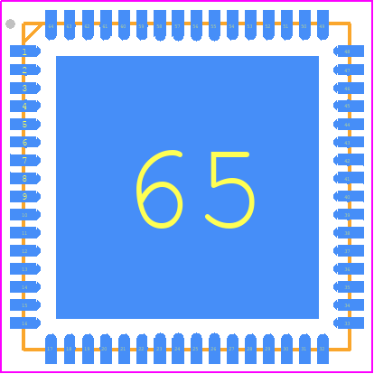 PIC18F67K40-I/MR - Microchip PCB footprint - Quad Flat No-Lead - Quad Flat No-Lead - 64-Lead Very Thin Plastic Quad Flat, No Lead Package (MR) – 9x9x0.9 mm Body [VQFN] With 7.15 x 7.15 Expo