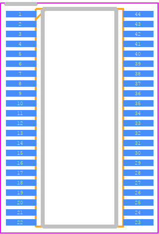 ATMEGA16HVB-8X3 - Microchip PCB footprint - Small Outline Packages - Small Outline Packages - 44X1
