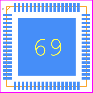 CY8C5868LTI-LP036 - Infineon PCB footprint - Quad Flat No-Lead - Quad Flat No-Lead - 68-pin QFN 8x8 with 0.4 mm Pitch Package Outline (Sawn Version)