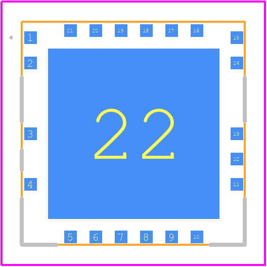 RFCM5304SR - Qorvo PCB footprint - Other - Other - 21 pin, 11.0 mm x 11.0 mm x 1.375 mm package_2025-6